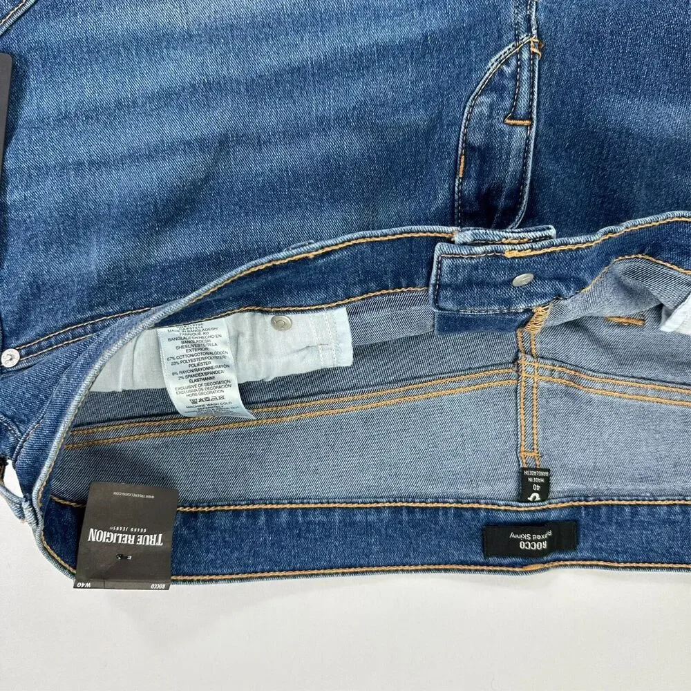 True Religion‎ Rocco Moto Skinny Relaxed Jean Men Size 40x32 NWT